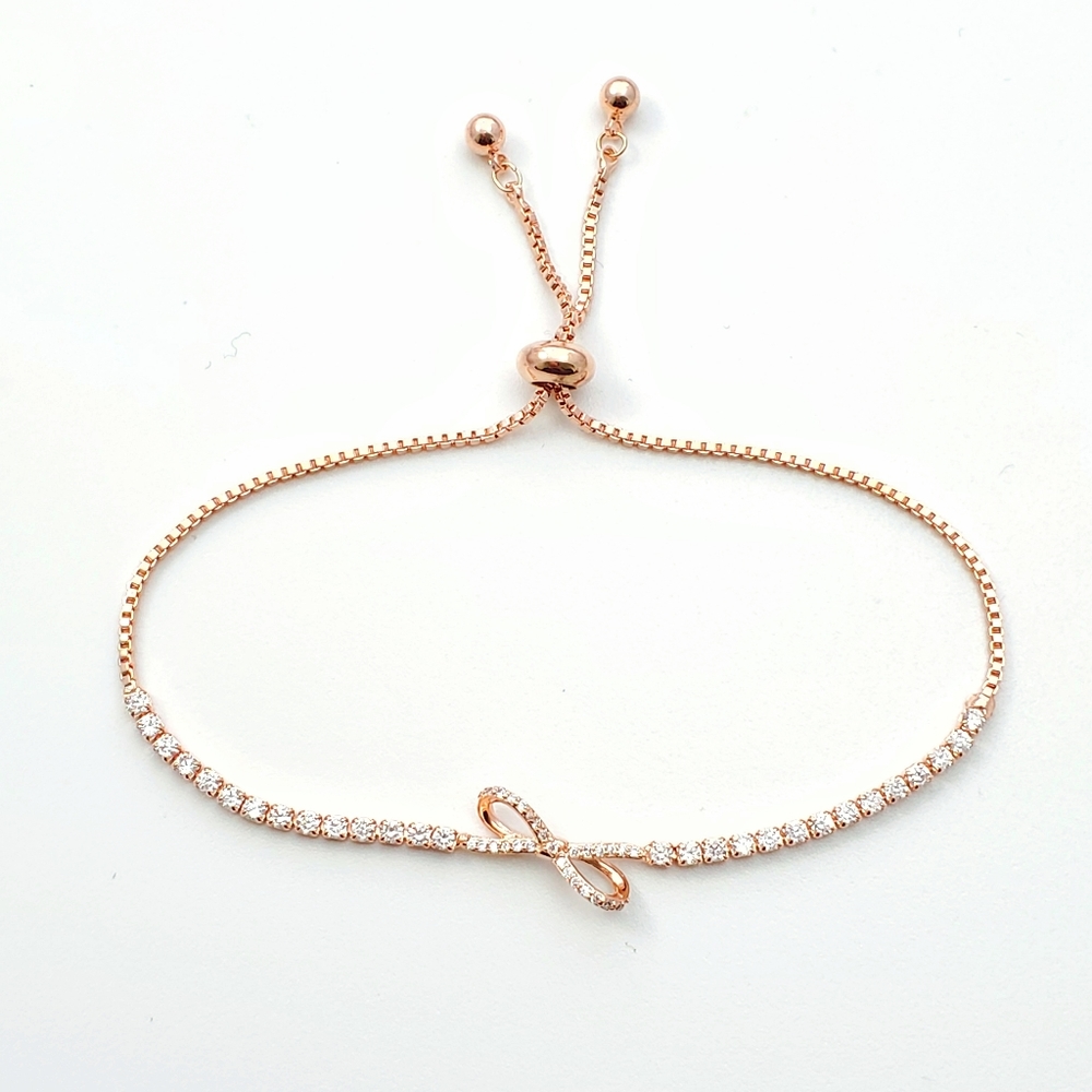 Rose Gold Adjustable Bow bracelet 🎀